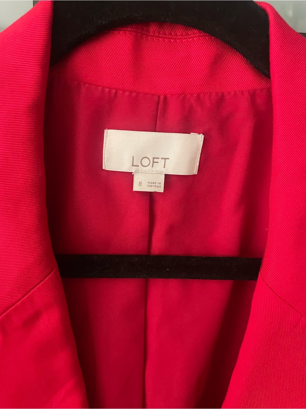 LOFT Red Single-Button Blazer - Picture 2 of 4